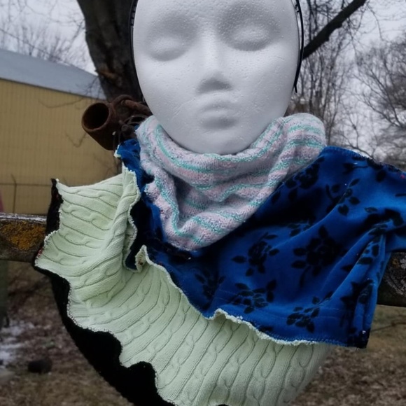 Sweater Infinity Snood Upcycled Scarf - Picture 3 of 5